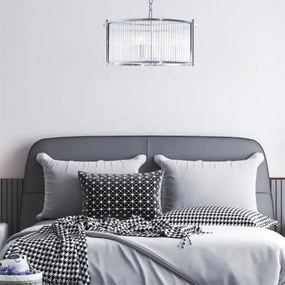 Zuma Line 2200131P-L - Csillár láncon MARMO 3xE27/40W/230V króm