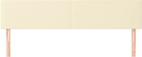 2 db krémszínű műbőr fejtámla 80 x 5 x 78/88 cm