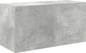 vidaXL betonszürke szerelt fa fali fürdőszobaszekrény 60 x 25 x 30 cm