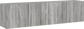 vidaXL 2 db szürke sonoma színű fali TV-szekrény 80 x 30 x 41 cm