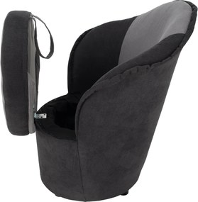 Fotel tárhellyel, sötétszürke/világosszürke, PERSI