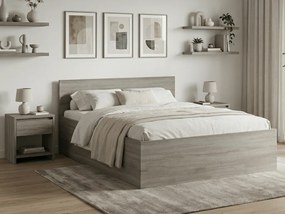 SOFIA ágy 180 x 200 cm, trüffel tölgy Ágyrács: Lamellás ágyrács, Matrac: Deluxe 10 cm matrac