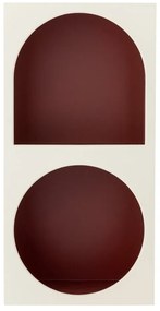 Piros-fehér fali könyvespolc 30x60 cm Graphia – Bloomingville