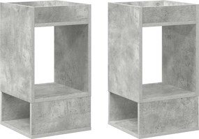 vidaXL Végasztal 2 pcs Beton Szürke 30 x 30 x 56 cm Faanyag