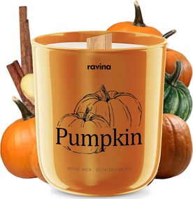 Szója illatgyertya üvegben, Pumpkin 175g őszi tök ajándék