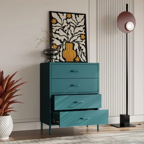 Komód CARLA , 800 x 1015 x 400 mm, Modern: tengerszínű