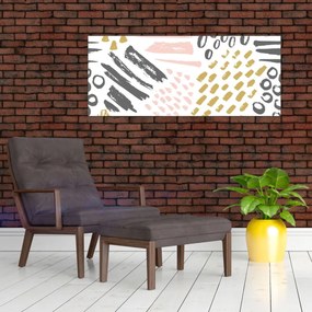 Kép - Absztrakt stroke-ok (120x50 cm)