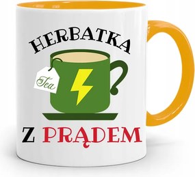 Bögre Sárga Ajándék Elektromos Teák Árammal, fényképes nyomtatással
