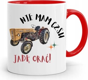 Gazdálkodóknak Piros Bögre Nincs Időm Szállni, fényképes nyomattal