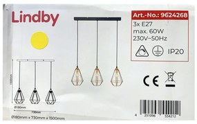 Lindby Lindby - Csillár zsinóron ELDA 3xE27/60W/230V LW0078
