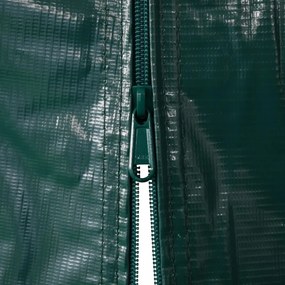 zöld PVC sátorgarázs 1,6 x 2,4 m