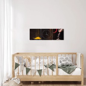 Kép - Fűszerek mozgásban (órával) (90x30 cm)