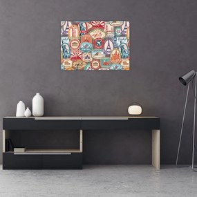 Egy utazó képe (üvegen) (70x50 cm)
