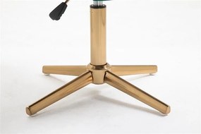 HR7009CROSS Sötétzöld modern velúr szék arany lábbal
