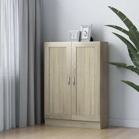 sonoma tölgy színű szerelt fa könyvszekrény 82,5 x 30,5 x 115cm