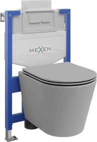 Mexen Fenix XS-U, süllyesztett modul és Rico fali WC-vel, lassan süllyedő üléssel, világosszürke matt, 68530724061