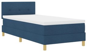 Box Spring Ágy matraccal Kék 90x190 cm Szövet