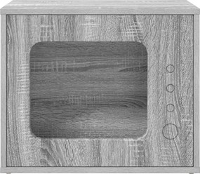 vidaXL Macska Ház Szürke Sonoma 51 x 30 x 42,5 cm Faanyag