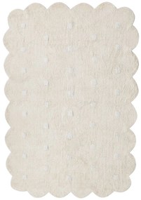 Bézs pamut szőnyeg 140 x 200 cm SAREKI Beliani