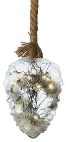 Pinecone Fénydekoráció, Lumineo, 15x21 cm, üveg