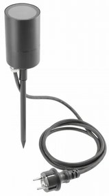 Lámpa Kerti lámpatest GRAZIE, GU10, max.20W, IP44, AC220-240V, 50-60Hz, kábel 1,5 m csatlakozóval, fekete