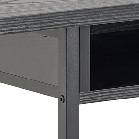 Fekete konzolasztal kőrisfa dekorral 40x140 cm Darlington – Actona