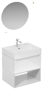 Fürdőszobagarnitúra mosdóval mosdócsappal, kifolyóval és szifonnal Naturel Stilla fehér fényű KSETSTILLA012