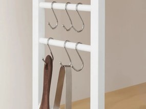 Konyhai polc LORANO 167x80 cm, fehér / tölgy dekoráció