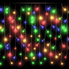 8 funkciós színes LED-es jégcsapfényfüggöny 400 LED-del 10 m
