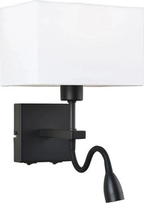 Italux Fali lámpa Norte fekete matt E27 Led 60W IP20