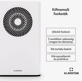 Klarstein CircleDry Smart 16 L párátlanító, 16 L/nap, 290 W, 32m², WiFi, időzítő, szűrő