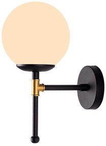 Kruva fekete fali lámpa, magasság 35 cm - Squid Lighting