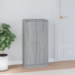 szürke sonoma színű szerelt fa cipősszekrény 55 x 35 x 108 cm