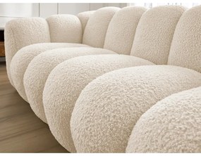 Bézs buklé kanapé 232 cm Hippolyte – Bobochic Paris