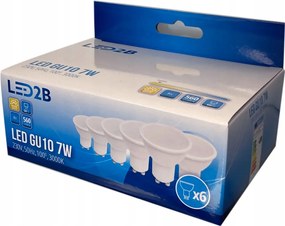 Szett x 6 izzó Led reflektor GU10 7W meleg