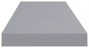 4 db szürke MDF lebegő fali polc 80 x 23,5 x 3,8 cm