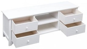 fehér tömör császárfa TV-szekrény 108 x 30 x 40 cm