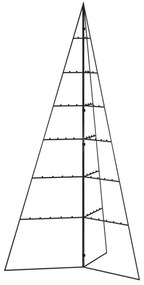 fekete fém karácsonyfa dekorációhoz 140 cm