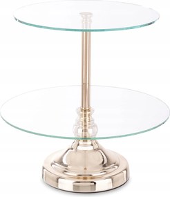 Patera stílusos 2 szintes láb patera lakberendezés arany tálca