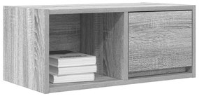 szürke sonoma színű szerelt fa TV-szekrény 60x31x25,5 cm