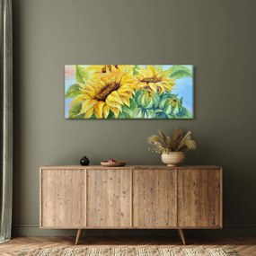 Virágzó napraforgó képe (120x50 cm)