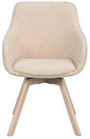 Bézs kárpitozott étkezőfotel szett 2 db-os Alison – Rowico