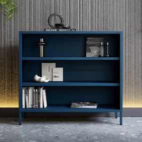 Alacsony polcos szekrény LUCA , 1000 x 900 x 350 mm, Modern: sötétkék