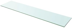 vidaXL 110x25 cm átlátszó panel üvegpolc