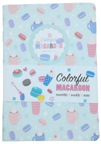 Macaronos tervező notesz A5, 19 cm X 13 cm X 1,5 cm