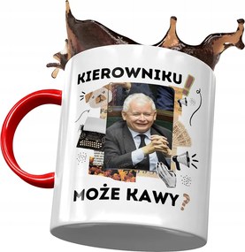 Piros Jaroslaw Kaczynski PiS bögre Ajándék Nyomtatott Fotóval