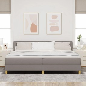 Box Spring Ágy matraccal Taupe 200x200 cm Szövet