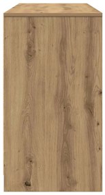 kézműves tölgy színű szerelt fa íróasztal 120x42x76 cm