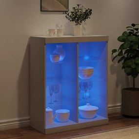 fehér tálalószekrény LED-világítással 81 x 37 x 100 cm