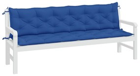 2 db kék oxford szövet kerti padpárna 200 x 50 x 7 cm